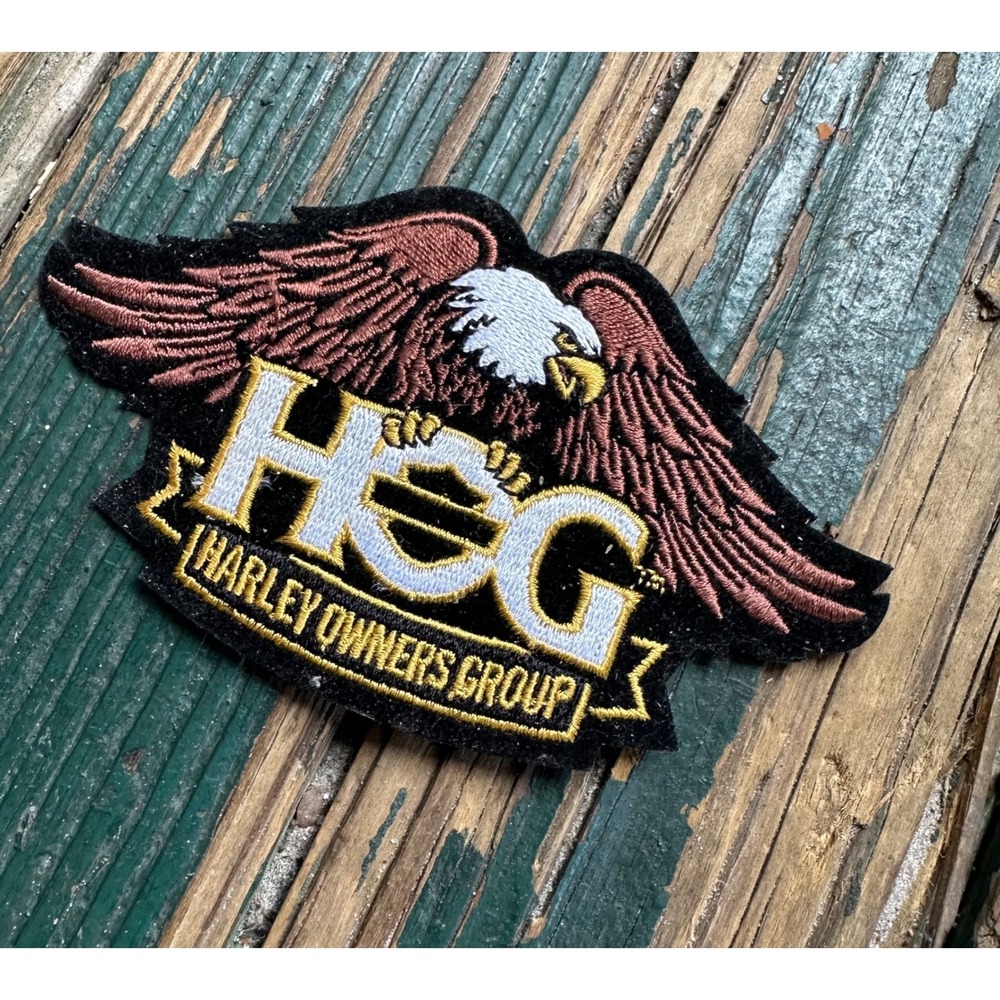 Harley Davidson HOG Harley Owners Group Eagle Embroidered Patch Small 5 Inch